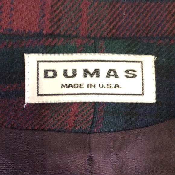 Dark Academia purple plaid Boyfriend Blazer - Picture 4 of 6